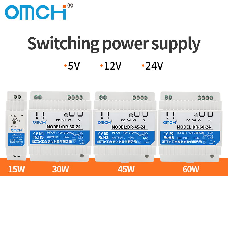 OMCH Din Rail DR-15 DR-30 DR-4 - Smps Power Supply recension och pris
