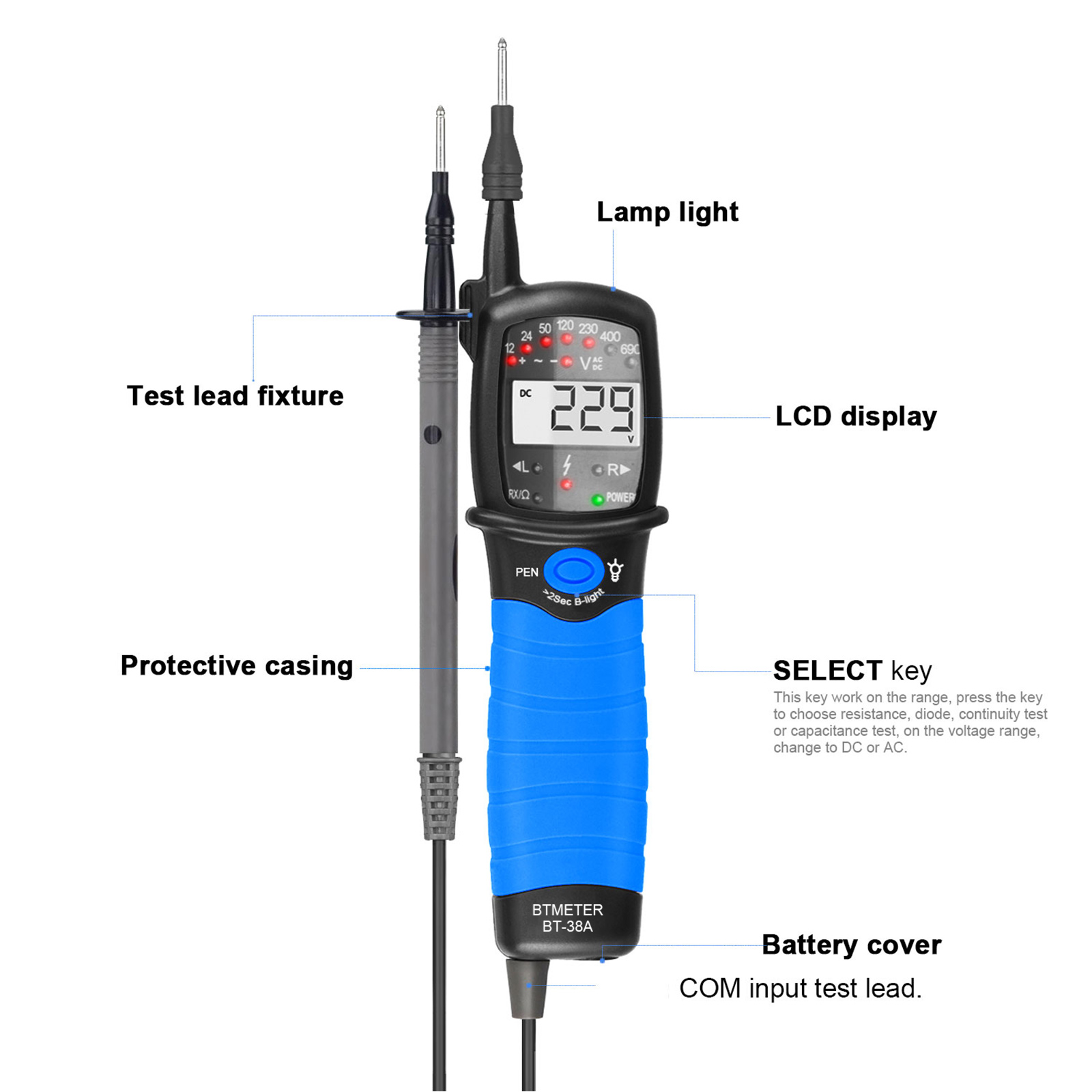 AC/DC Voltage Tester 12-690V L - Power Supply Tester recension och pris