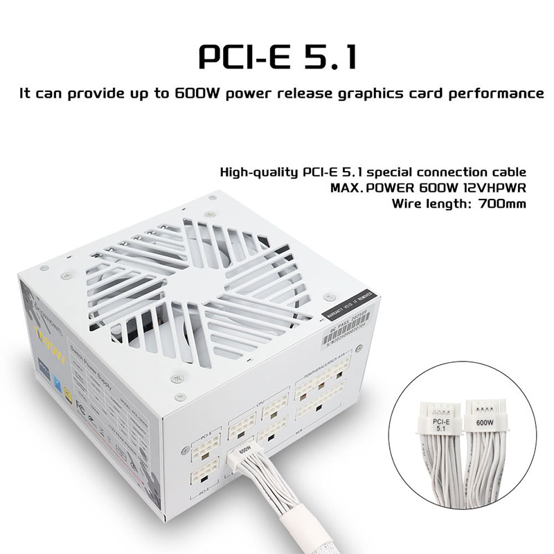 White 750w 850w 1000W 1200W Wa - Power Supply 750W recension och pris
