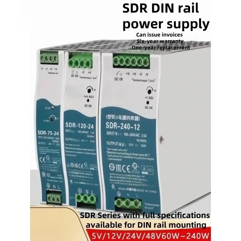 SDR-240-24 DIN Rail Power Supp - Smps Power Supply recension och pris