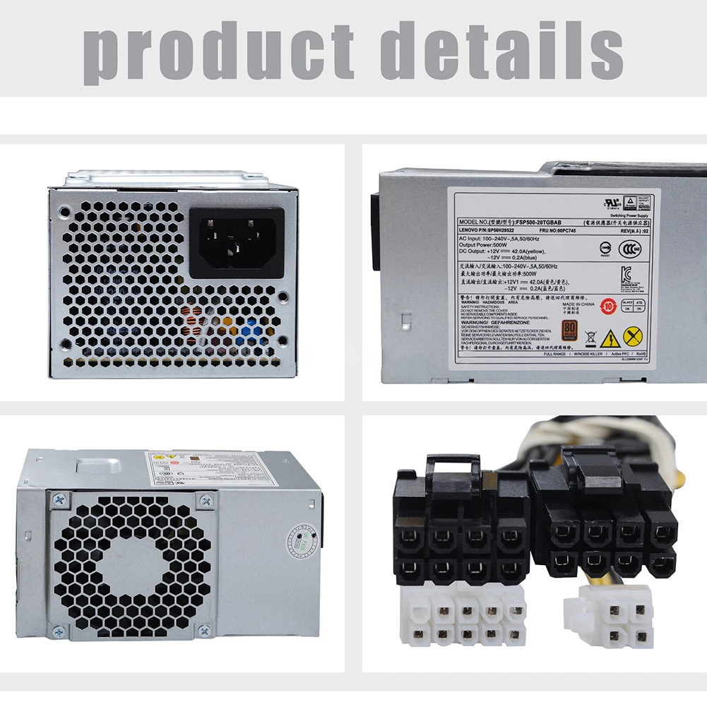 500W FSP500-20TGBAB PSU for TF - Psu Computer recension och pris